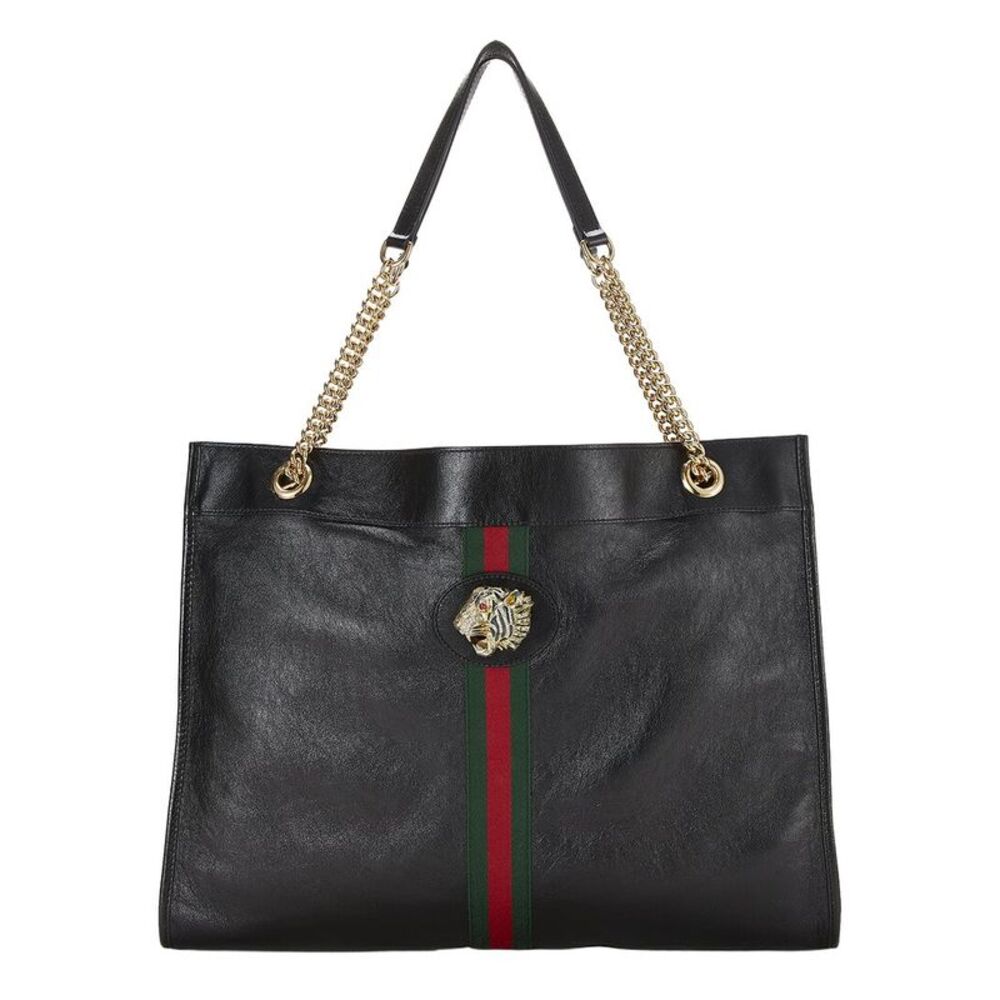 Gucci Black Leather Rajah Tote (Authentic Pre-Loved)